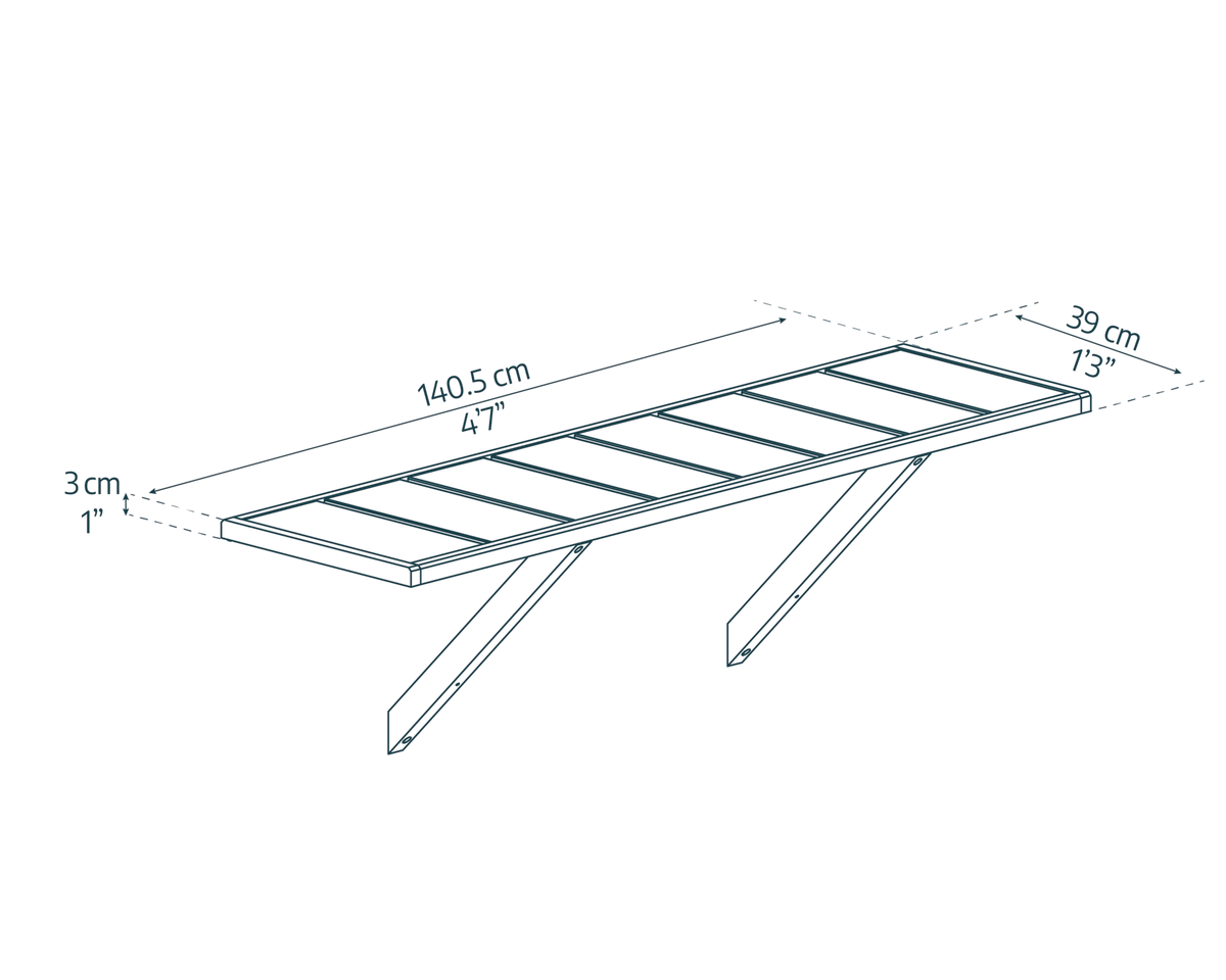 Wooden Shelf Kit for Natura Greenhouse