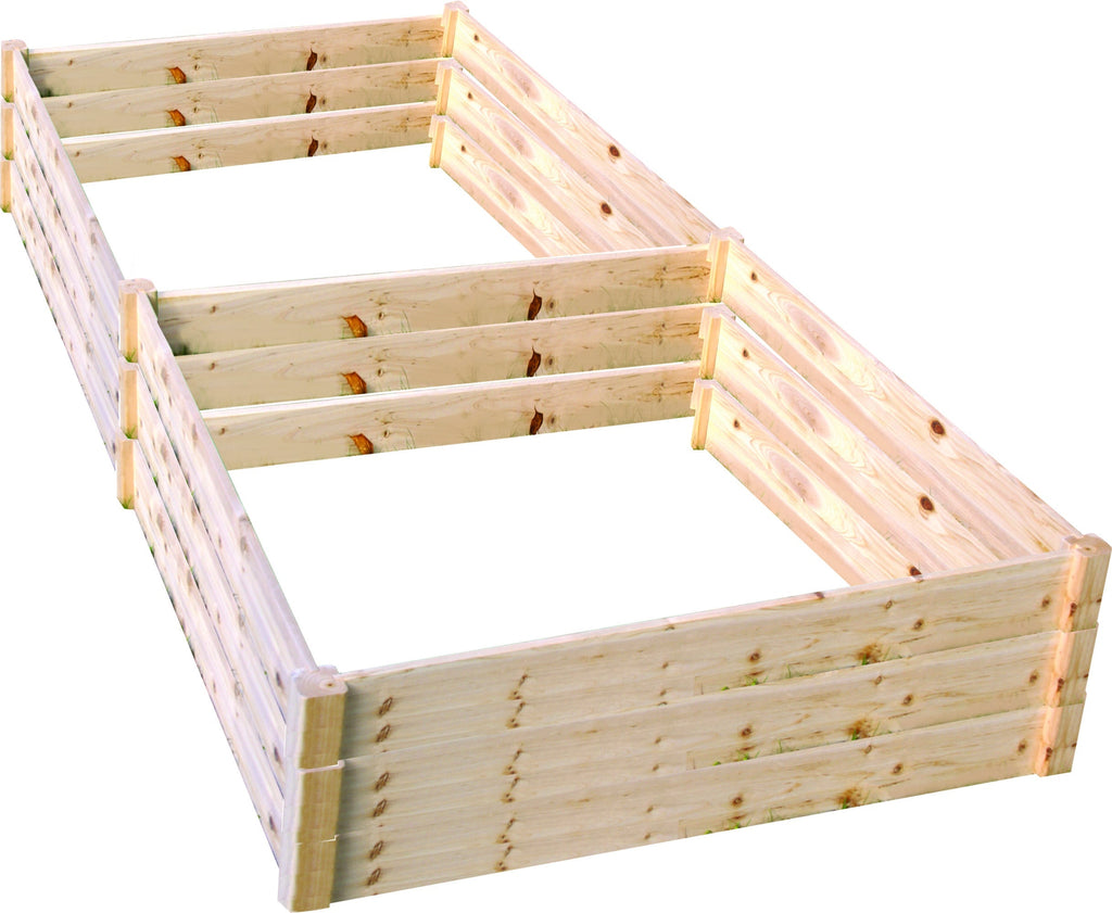 Eden™ 4'X18"X8' Fir Wood Raised Garden Bed