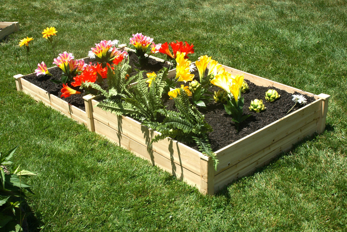 Eden™ 4'X5"X8'X11' Duo Step Layer Fir Wood Garden Bed
