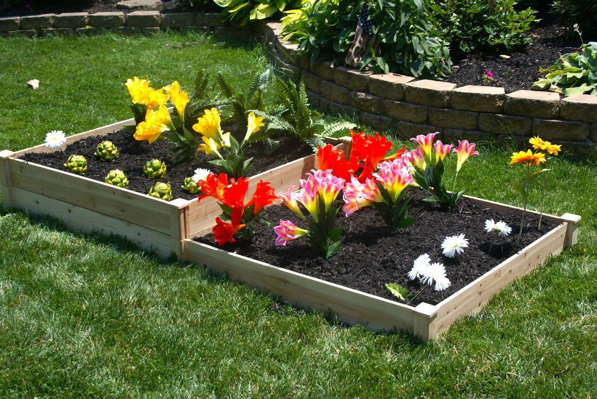 Eden™ 4'X5"X8'X11' Duo Step Layer Fir Wood Garden Bed