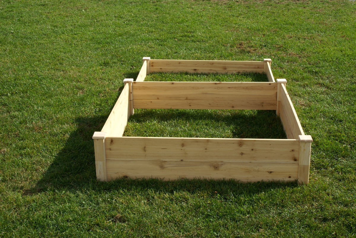 Eden™ 4'X5"X8'X11' Duo Step Layer Fir Wood Garden Bed
