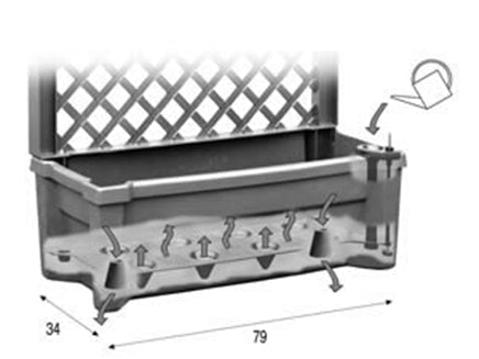 Calypso™ Planter with Trellis and Water Reservoir