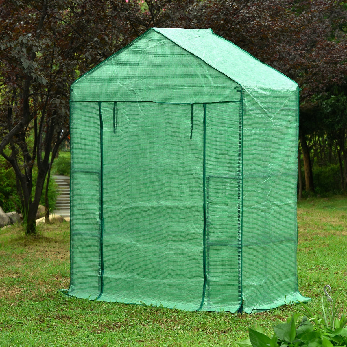 Genesis™ 5X6X2.ft Portable Walk In Greenhouse with Heavy Duty Opaqua Cover