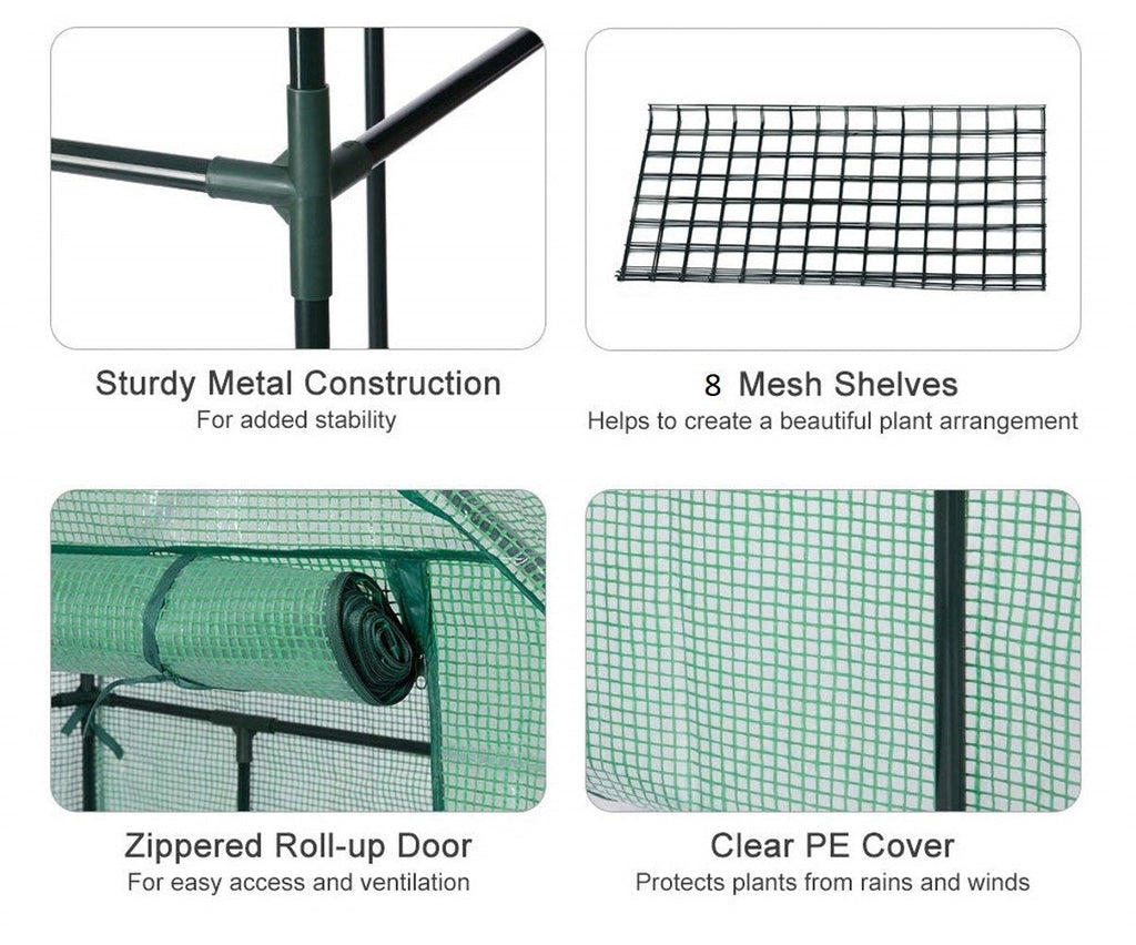 Genesis™ 5X6X2.ft Portable Walk In Greenhouse with Heavy Duty Opaqua Cover
