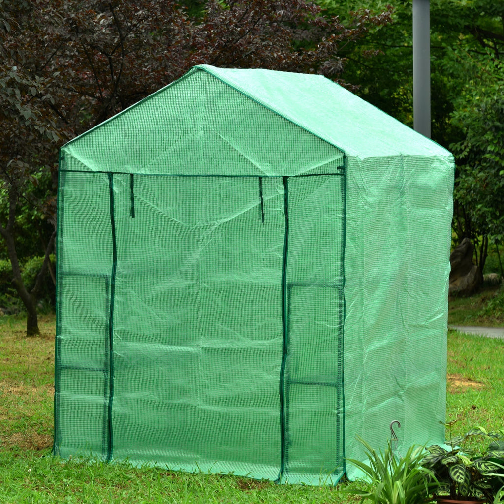 Genesis™ 5X6X4.ft Portable Walk In Greenhouse  with Heavy Duty Opaqua Cover